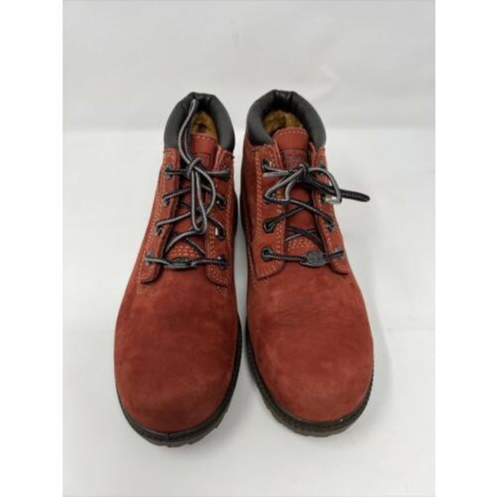 Timberland Womens Size 7 M Red Leather Premium Hiking Ankle Boots 20305-6640